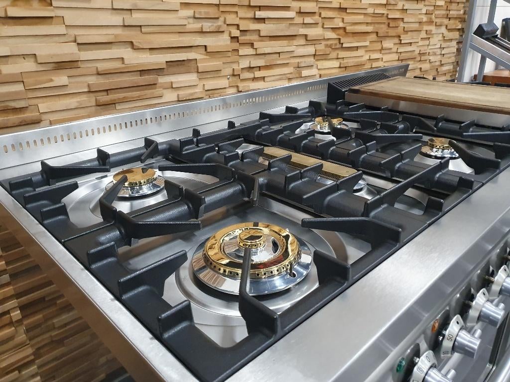 🔥Luxe Boretti Majestic Fornuis 150cm RVS 2 ovens 8 pits, Elektronische apparatuur, Fornuizen, Ophalen, 60 cm of meer, Zo goed als nieuw