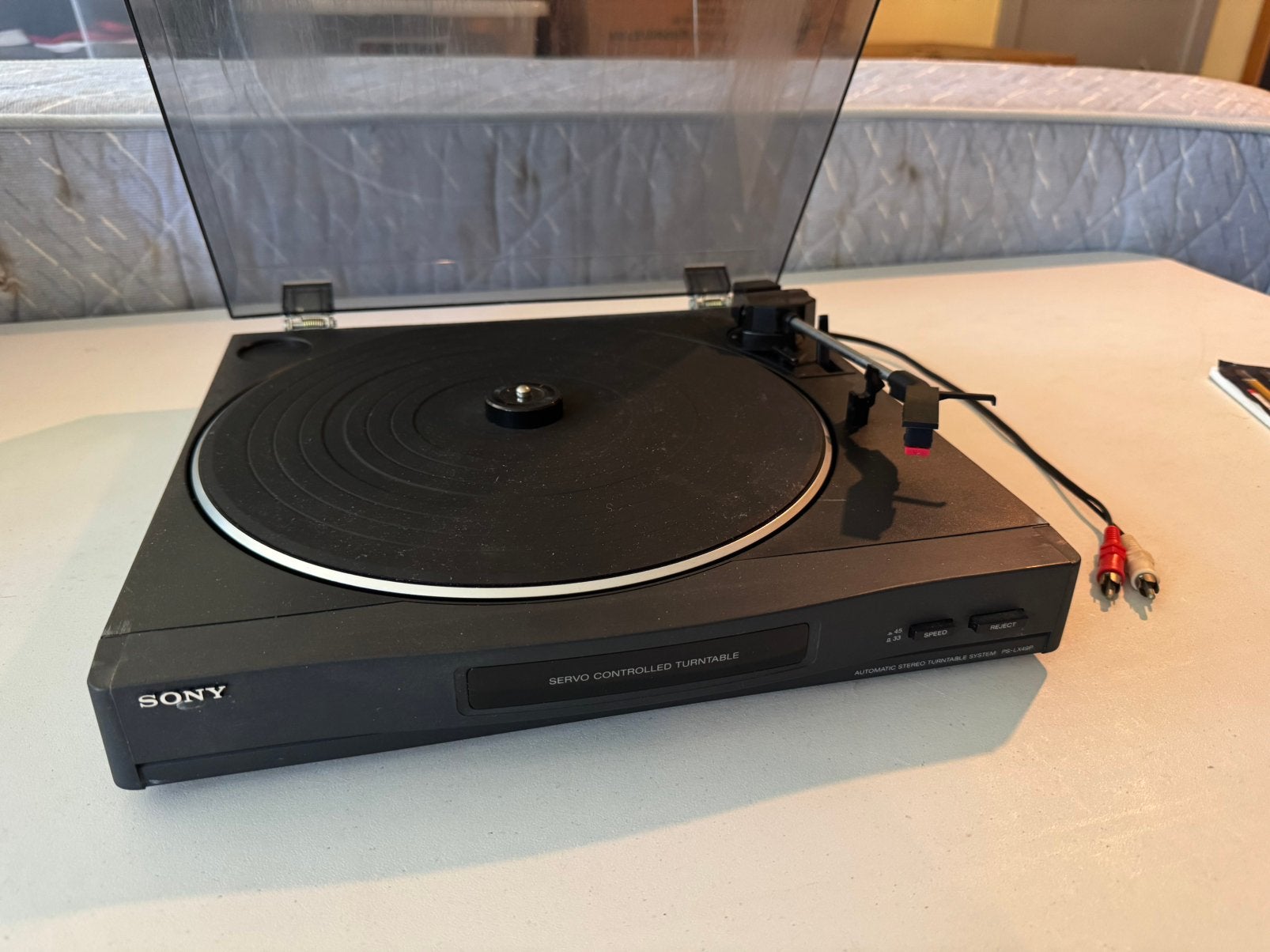 Sony platenspeler PS-LX49P – vintage draaitafel met stofkap, Ophalen, Gebruikt, Platenspeler, Sony