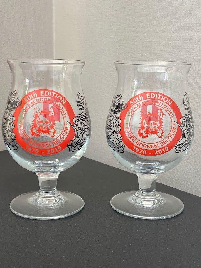 4 unieke DUVEL bierglazen apart of samen te koop, Ophalen, Zo goed als nieuw, Glas of Glazen, Duvel