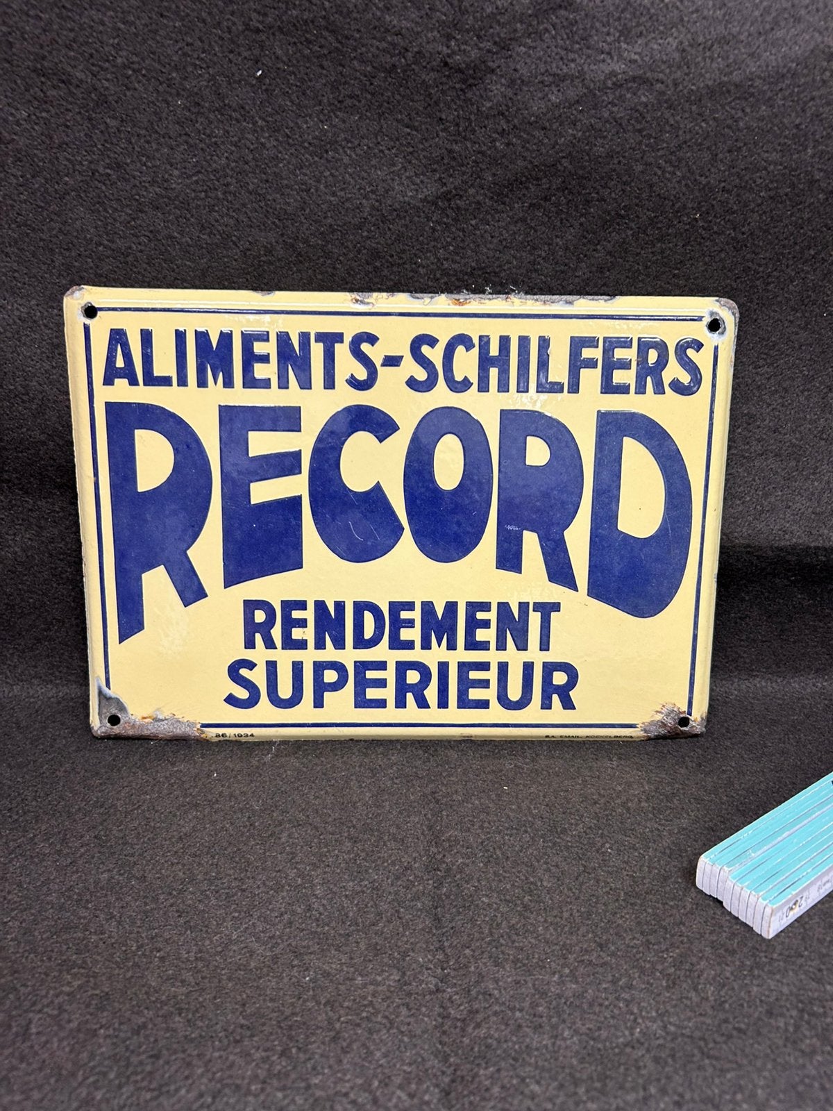 Emaille bordje, Verzamelen, Ophalen of Verzenden, Gebruikt, Reclamebord