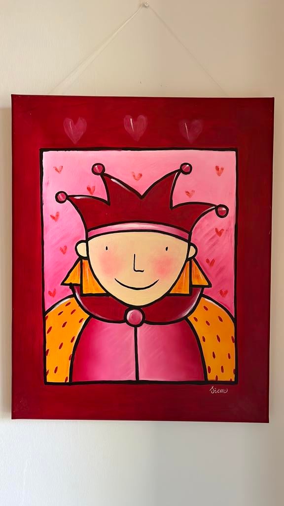 Kleurrijk canvas kinderkamer, Ophalen, Zo goed als nieuw, Wanddecoratie