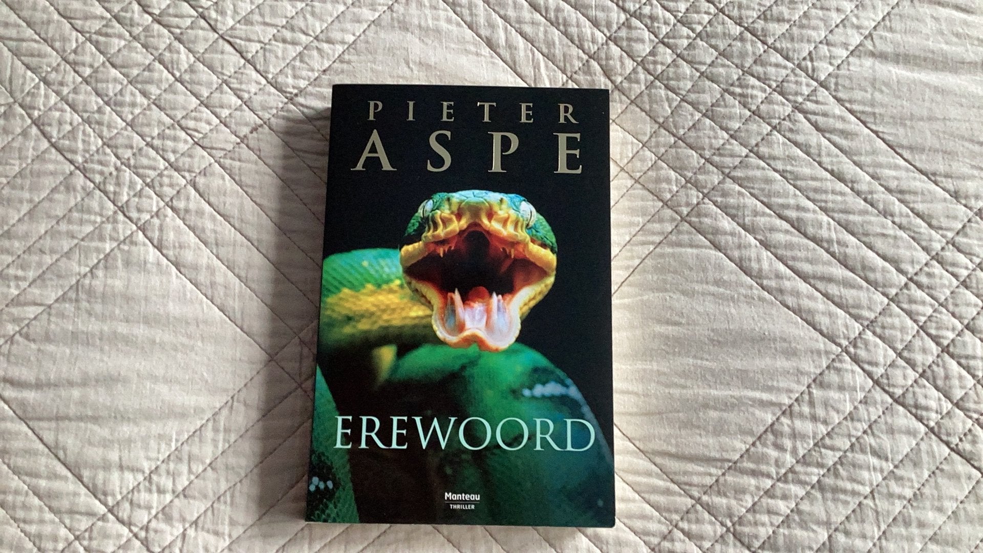Pieter Aspe - Erewoord, Boeken, Thrillers, Zo goed als nieuw, Ophalen