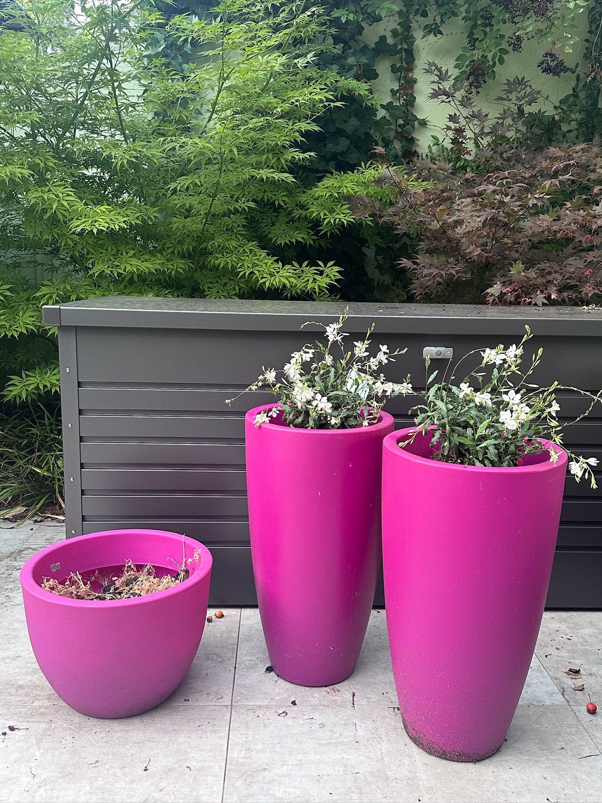 Lot de 3 bacs a fleurs Elho, Enlèvement, Comme neuf