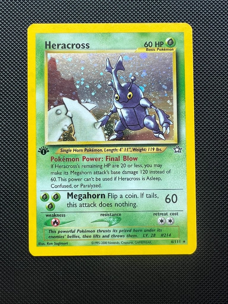 Heracross #6 Pokemon Neo Genesis, Ophalen, Gebruikt, Losse kaart
