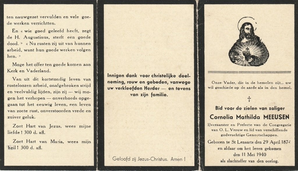 Luchtbombardement 1940-45 Familie Meeusen-Floren, Ophalen of Verzenden