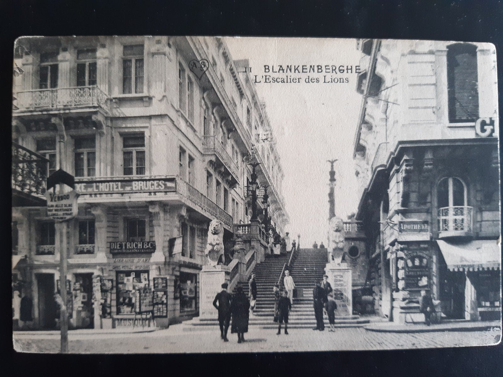 BLANKENBERGE kerkstraat trap ESCALIER  1911, Verzamelen, Ophalen of Verzenden