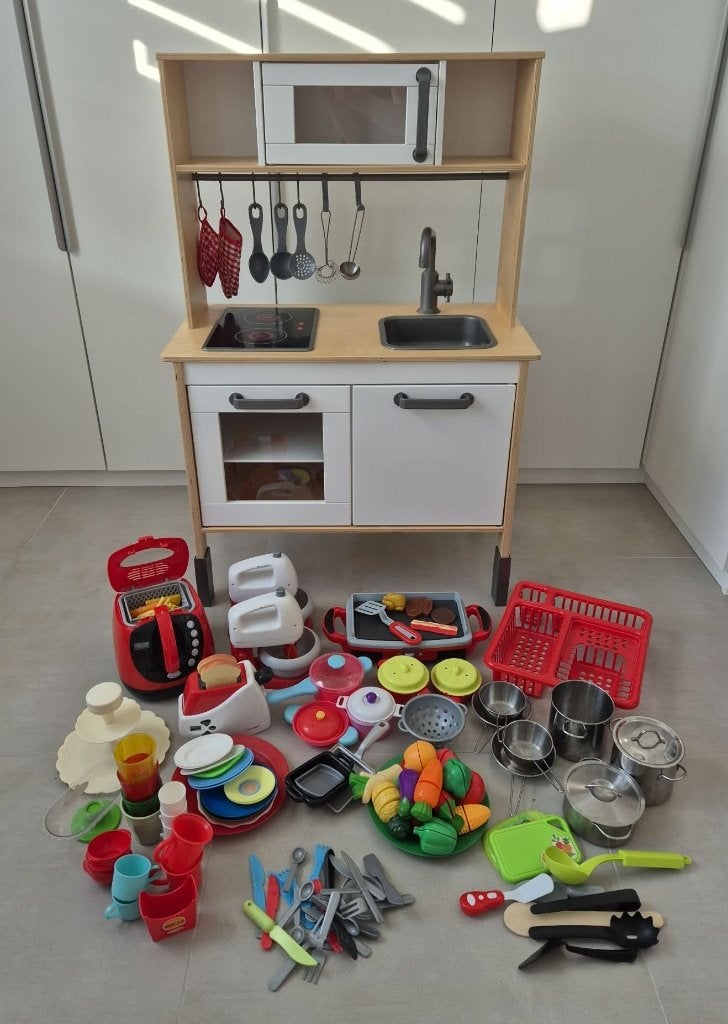 Ikea-keukentje met allerlei extra's, Ophalen, Gebruikt, Hout, Speelkeuken