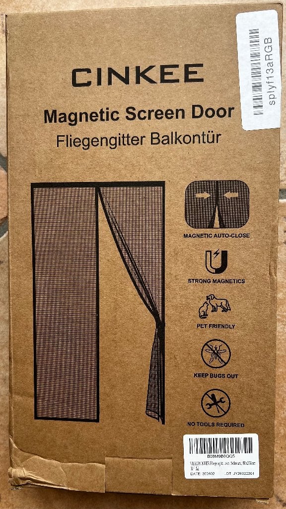 Moustiquaire magnétique pour porte, Neuf, Enlèvement ou Envoi, Porte extérieure, 80 à 100 cm