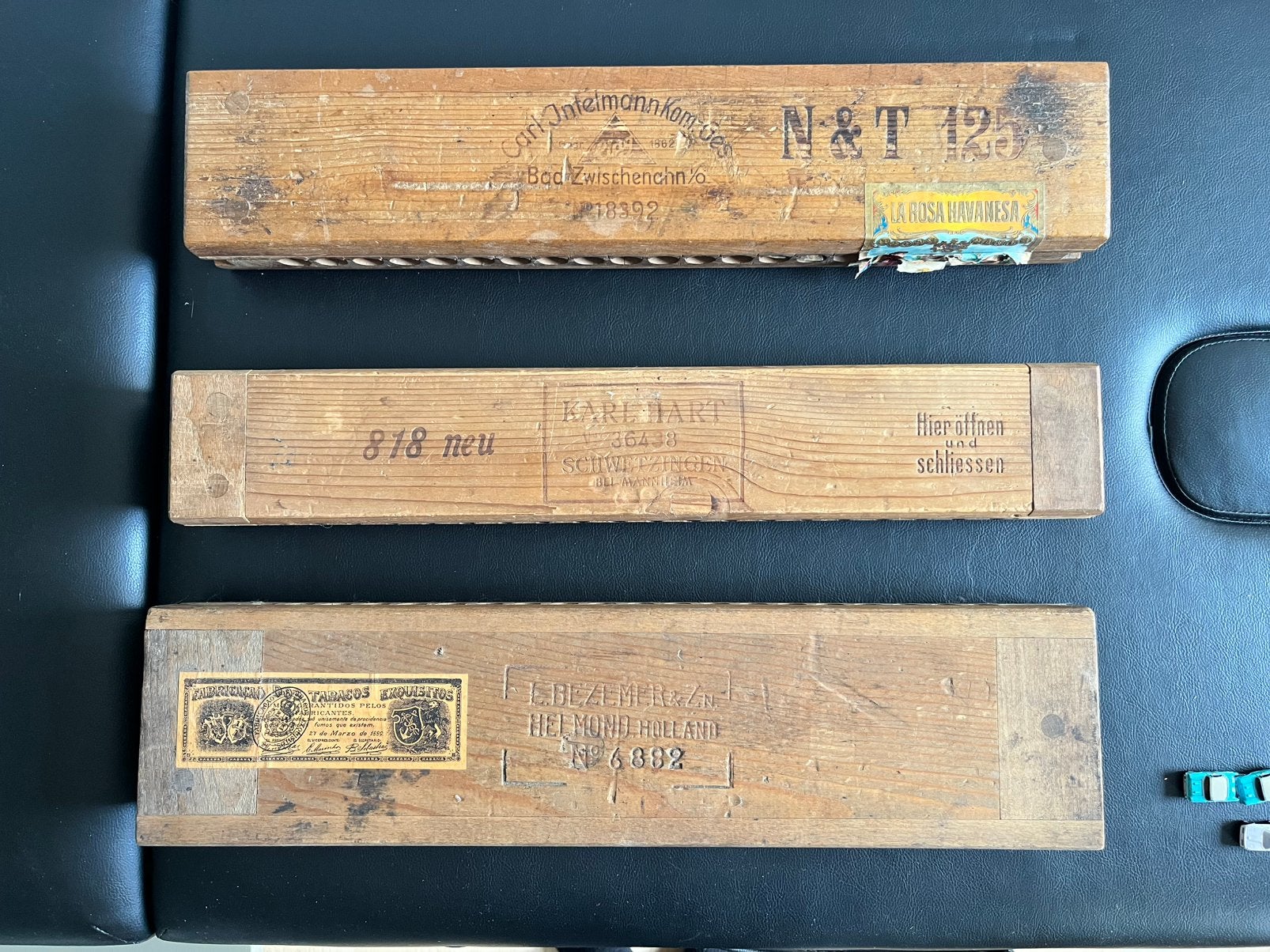 3 moules à cigares  en bois, y compris des cigares vintage, Enlèvement ou Envoi, Comme neuf