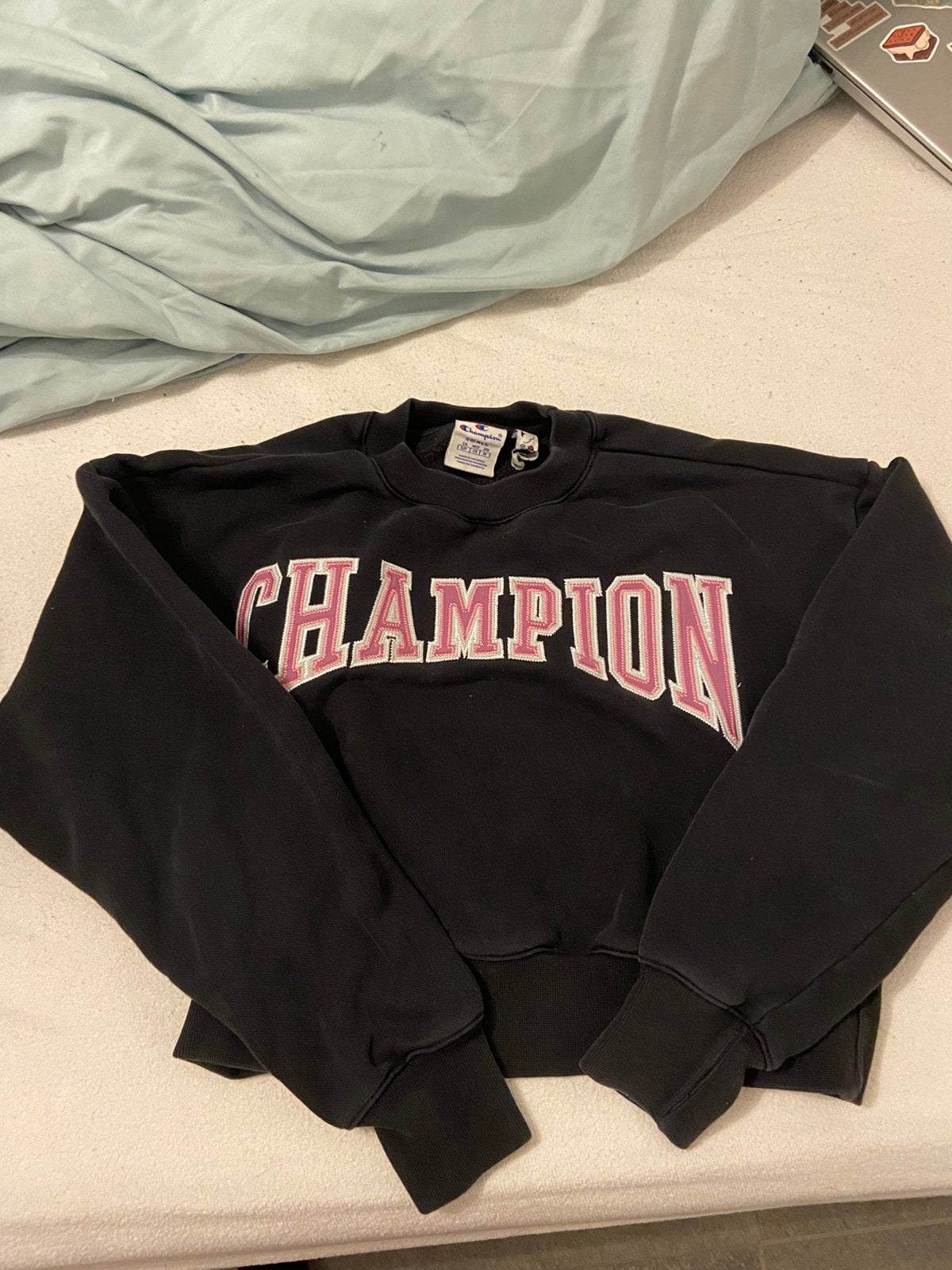Zwarte trui van champion, Kleding | Heren, Ophalen, Zo goed als nieuw, Maat 46 (S) of kleiner, Zwart
