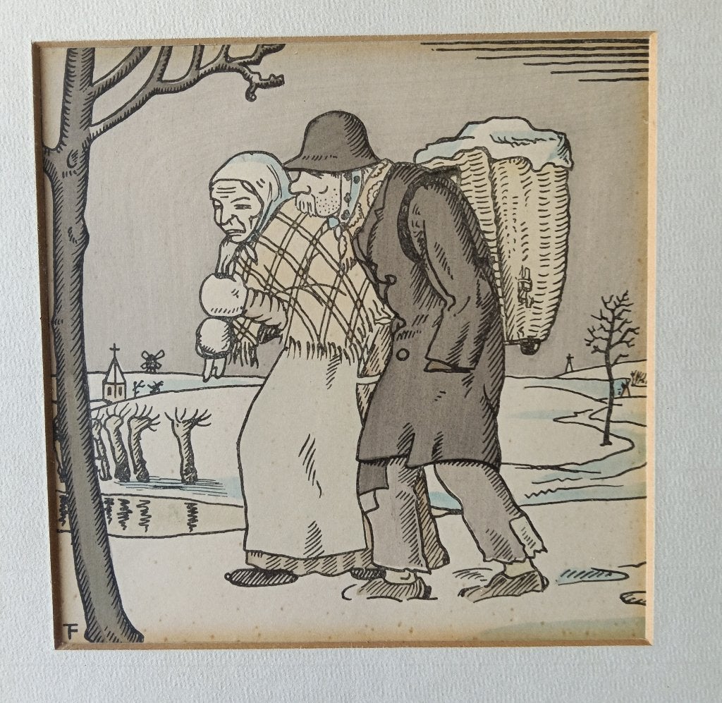 FELIX TIMMERMANS Gravures sur bois, Antiquités & Art, Art | Lithographies & Sérigraphies, Enlèvement ou Envoi, Personnages et figures fantastiques