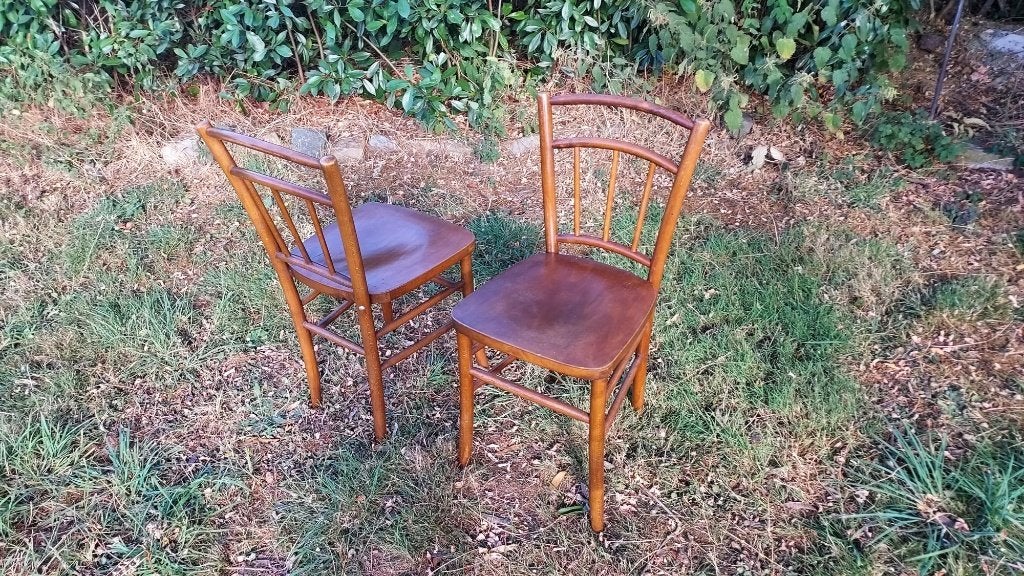Chaises bistrot, Huis en Inrichting, Ophalen, Gebruikt, Bruin, Vintage