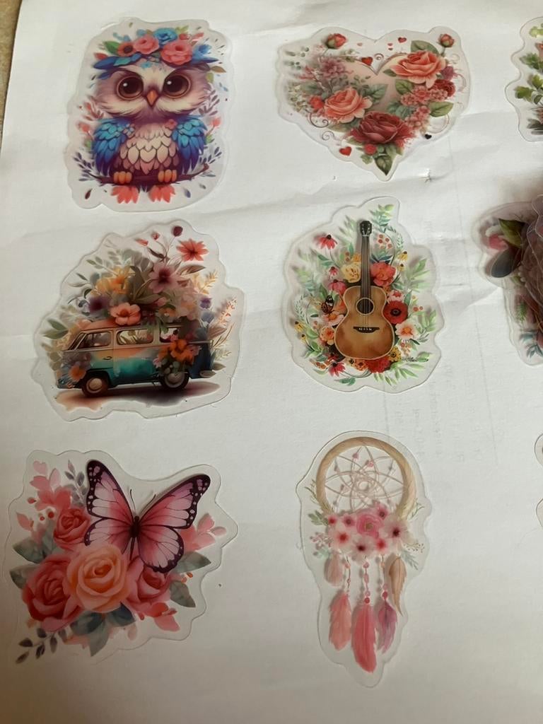 Scrapbooking 50 stickers bloemen varia, Hobby en Vrije tijd, Scrapbooking, Ophalen, Nieuw