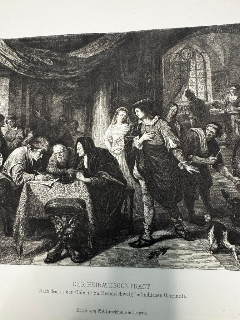Antieke gravure 19e eeuw ets, Antiek en Kunst, Kunst | Etsen en Gravures, Ophalen