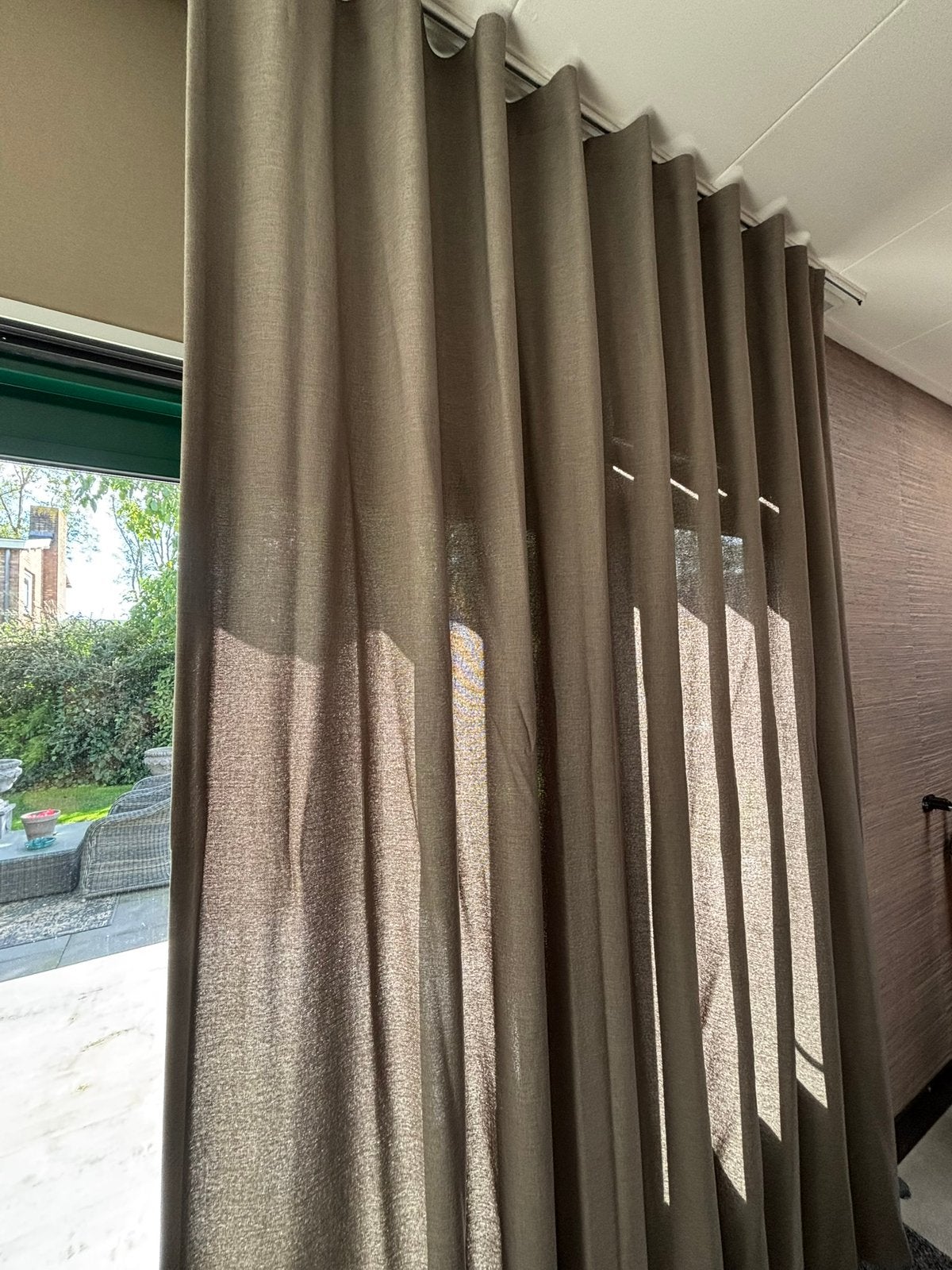 Artelux overgordijn set (nieuw) 259x310, Huis en Inrichting, Ophalen of Verzenden, Nieuw, Grijs, Overgordijn