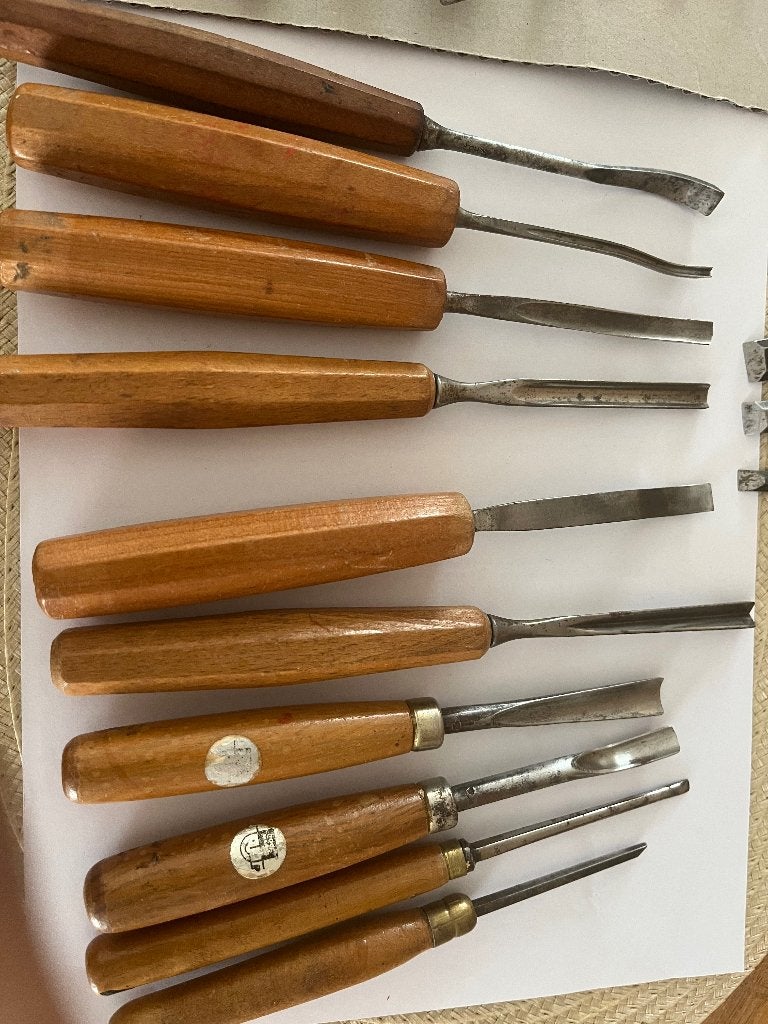 diverse houtsnijbeitels, Doe-het-zelf en Bouw, Gereedschap | Handgereedschap, Verzenden, Gebruikt, Beitel, Overige merken