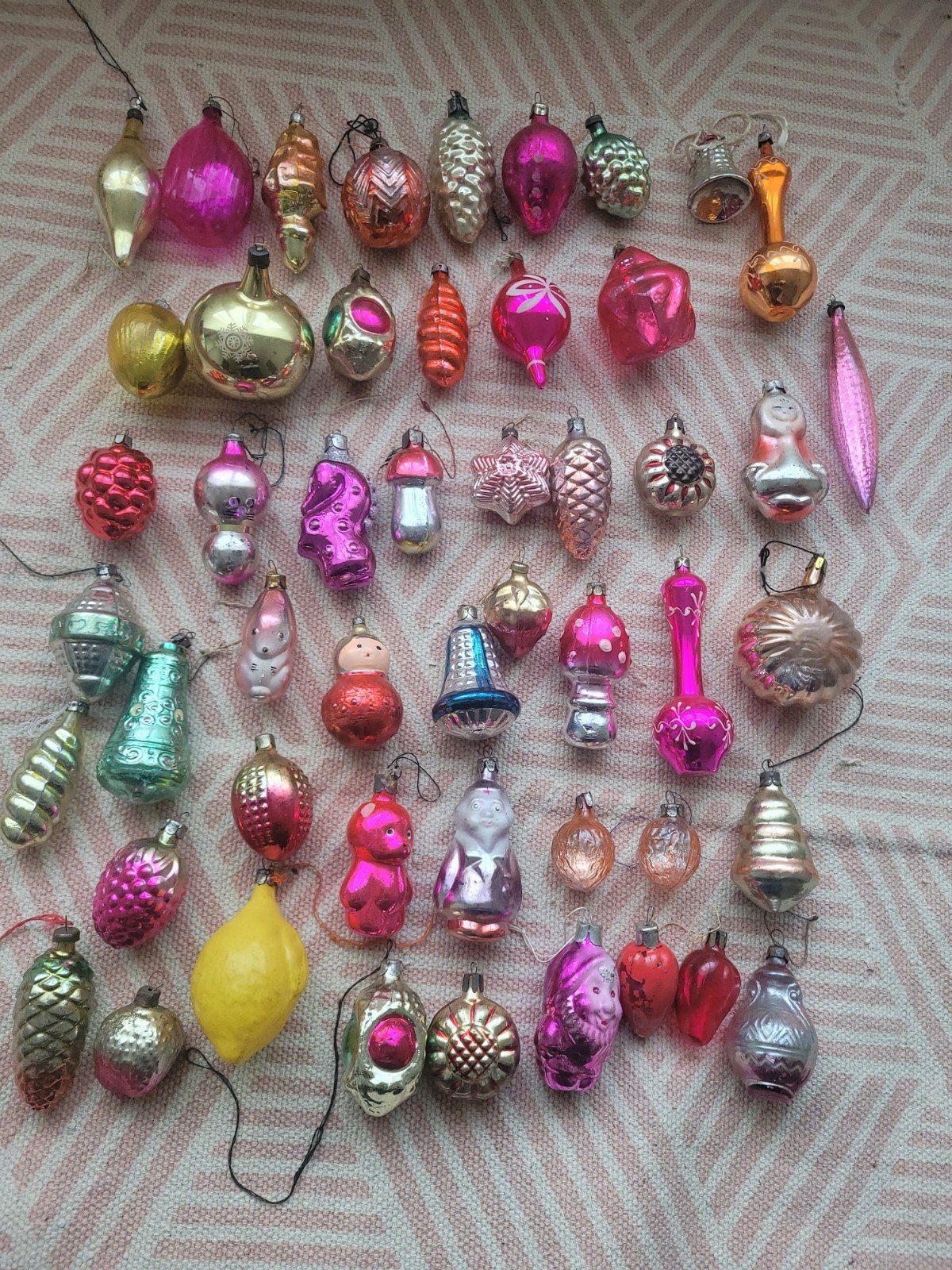 boules de Noël ancien glace 50ps, Enlèvement ou Envoi