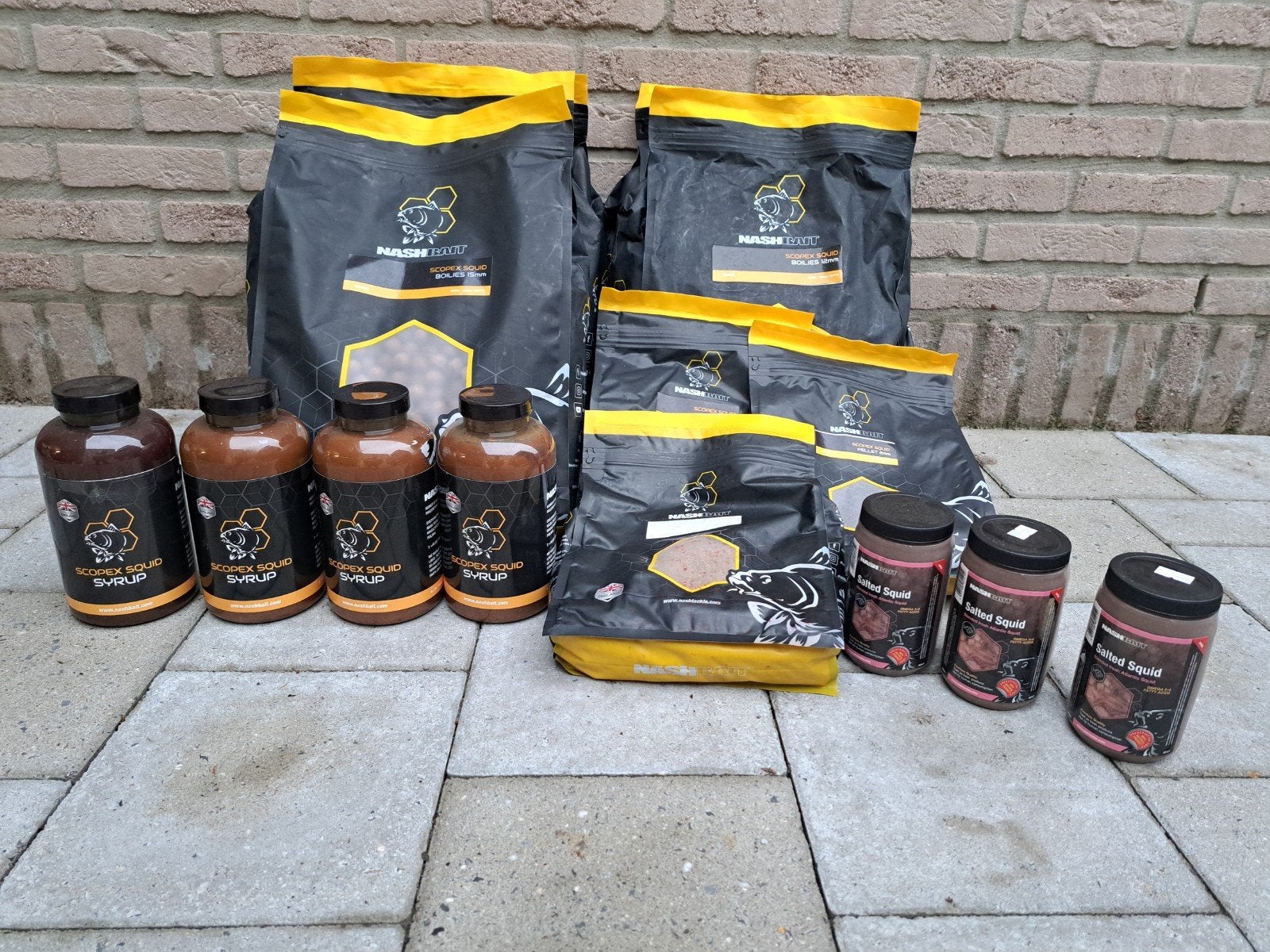 Nash scopex squid aas pakket boillies liquid pellets, Enlèvement ou Envoi, Neuf