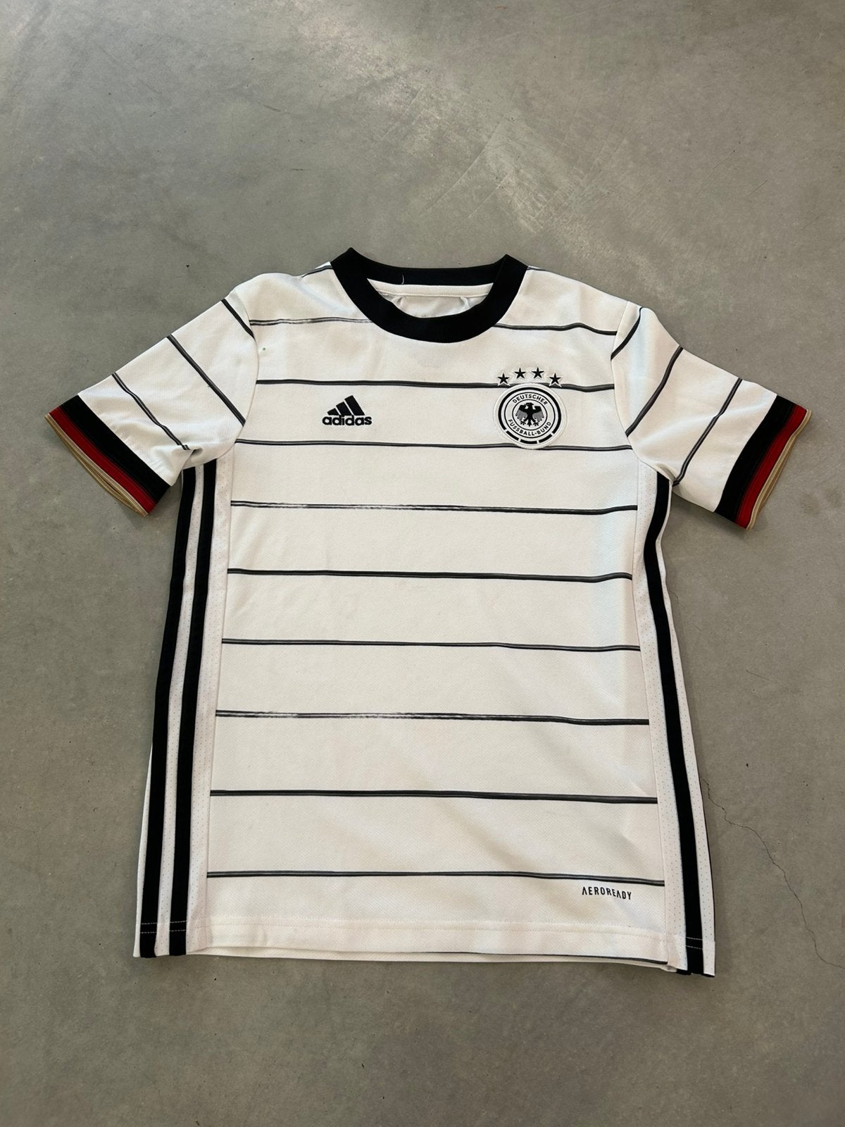 Duitsland Wit Voetbalshirt – Maat 11-12 Jaar, Sport en Fitness, Voetbal, Ophalen, Zo goed als nieuw, Shirt