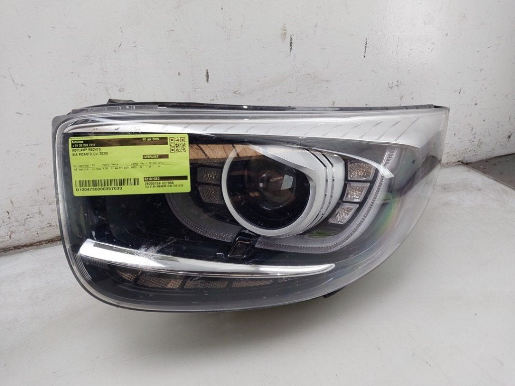 PHARE / OPTIQUE AVANT DROIT Kia Picanto (JA) (|92102G6300|), Autos : Pièces & Accessoires, Kia, Info@kia.de, Utilisé, Theodor-Heuss-Allee 11
60486  Frankfurt am Main, DE