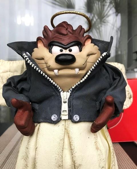 Taz beeld Biker Angel 1996 Tasmanian Devil 😎👌🤗🎁, Ophalen of Verzenden, Overige figuren, Zo goed als nieuw, Beeldje of Figuurtje