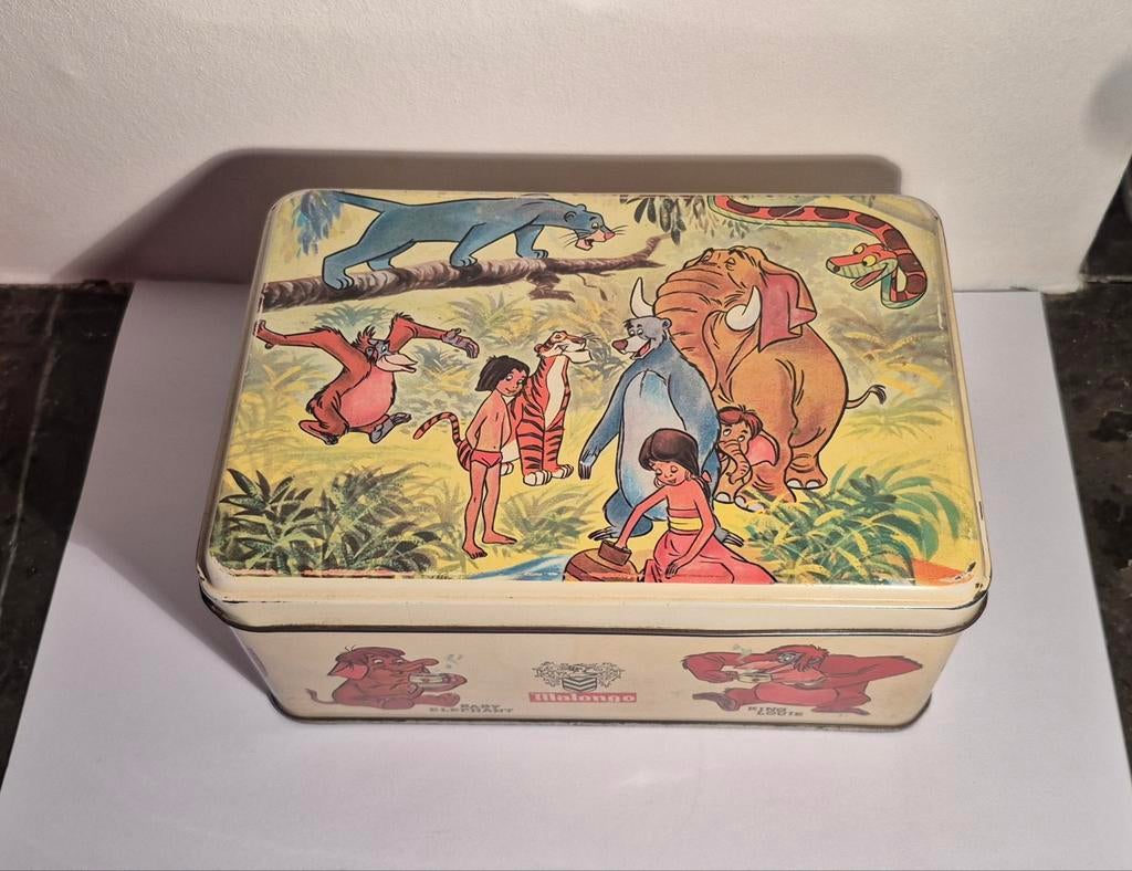 Zeldzaam vintage Malongo koffie blik Disney the jungle book, Ophalen of Verzenden, Gebruikt, Koffie