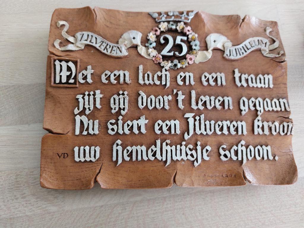 Vintage handgekerfd arboraada wandbord, Ophalen
