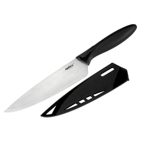 Nieuw | Zyliss Koksmes 19cm RVS met Soft-Grip & Beschermhoes, Huis en Inrichting, Keuken | Bestek, Overige materialen, Los bestek