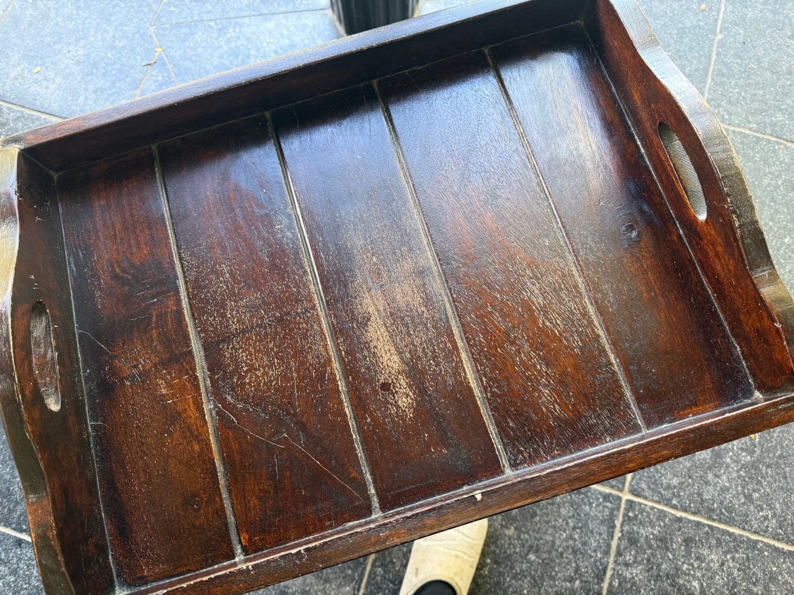 Houten dienblad, Huis en Inrichting, Ophalen, Gebruikt, Afneembaar, Dienblad