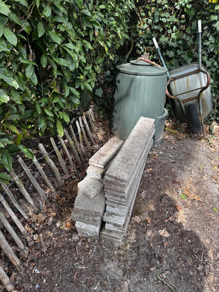 Boordstenen 1 meter, Ophalen, Gebruikt