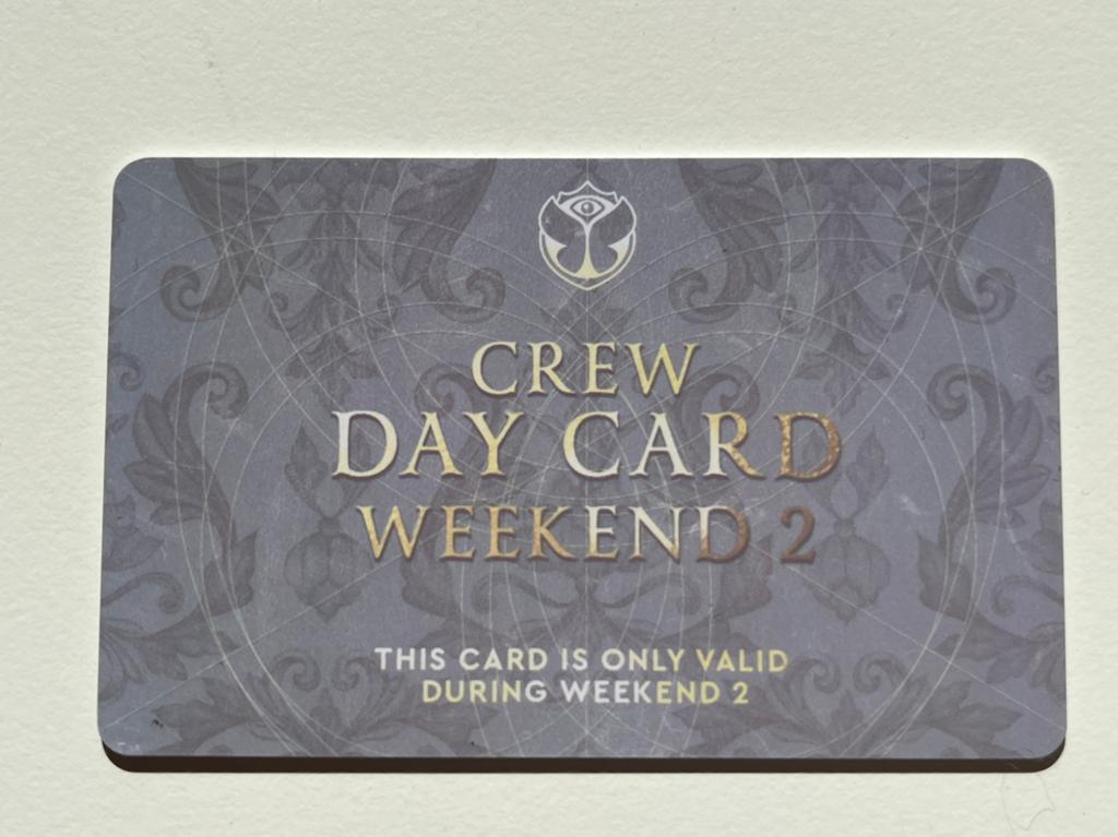 Tomorrowland Crew card, Ophalen of Verzenden, Zo goed als nieuw