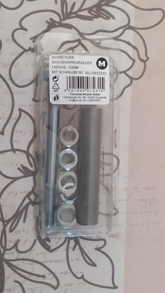 Kit axe pour roue de brouette – neuf emballé, Jardin & Terrasse, Brouettes, Neuf, Enlèvement