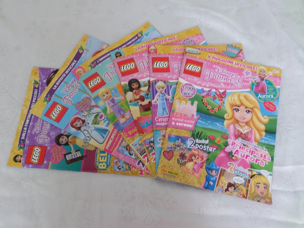 Lego Princess Italiano Panini Blue Ocean tijdschrift 1 2 3 4, Lego, Ophalen of Verzenden, Zo goed als nieuw, Disney