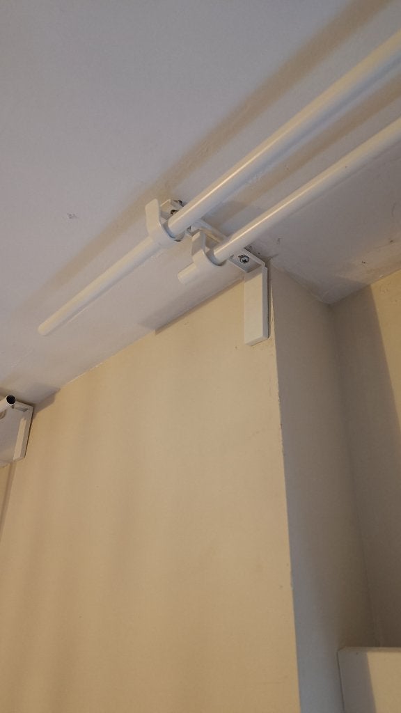 Gordijnrail systeem Ikea, Ophalen, Wit, Zo goed als nieuw, Gordijn