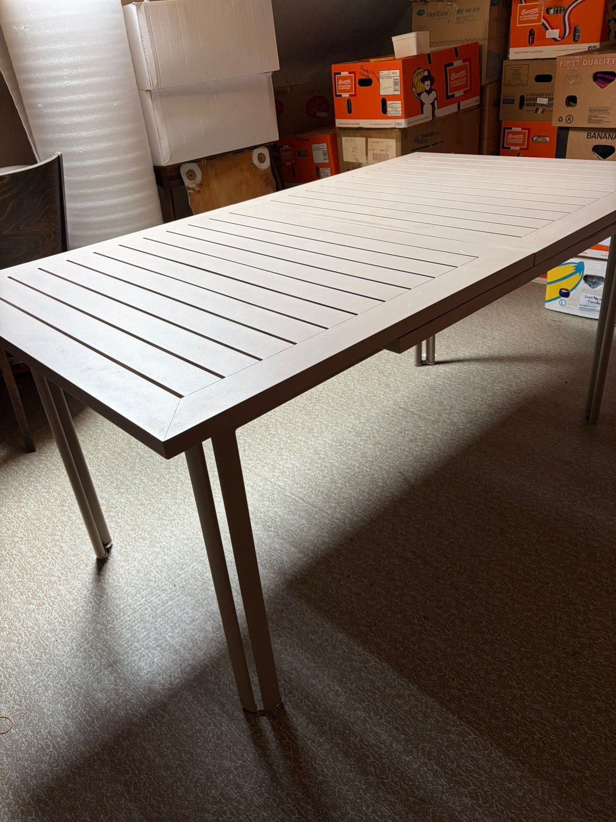 Tuintafel met 8 stoelen en bijzetbar, Ophalen, Zo goed als nieuw, Aluminium