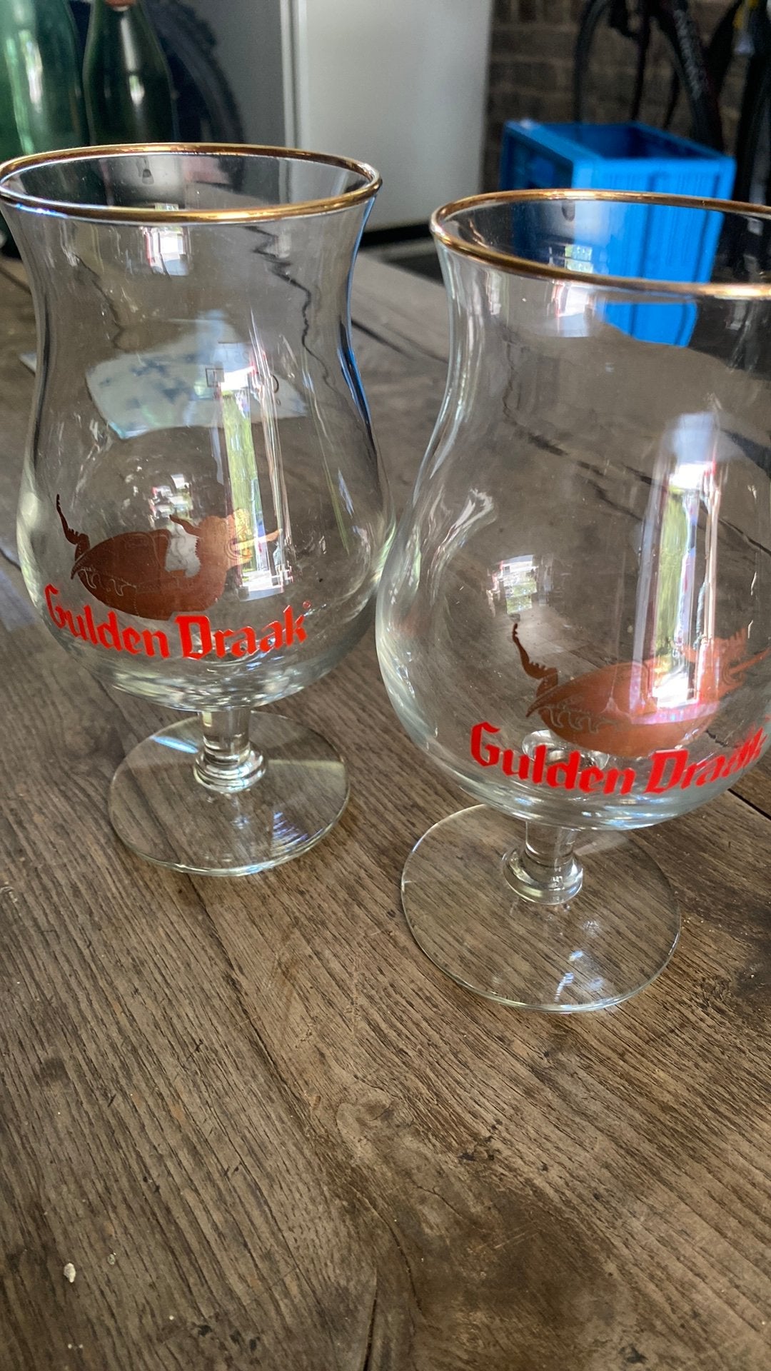 2 nieuwe bierglazen gulden draak, Collections, Enlèvement, Neuf, Verre ou Verres, Duvel