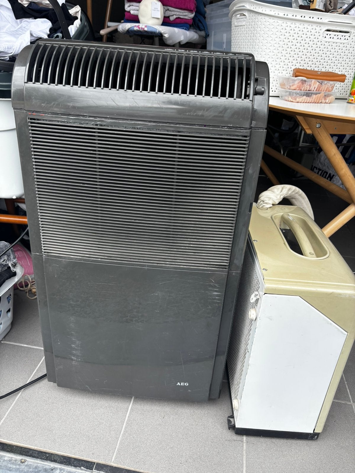Mobiele airco met buiten unit, Ophalen