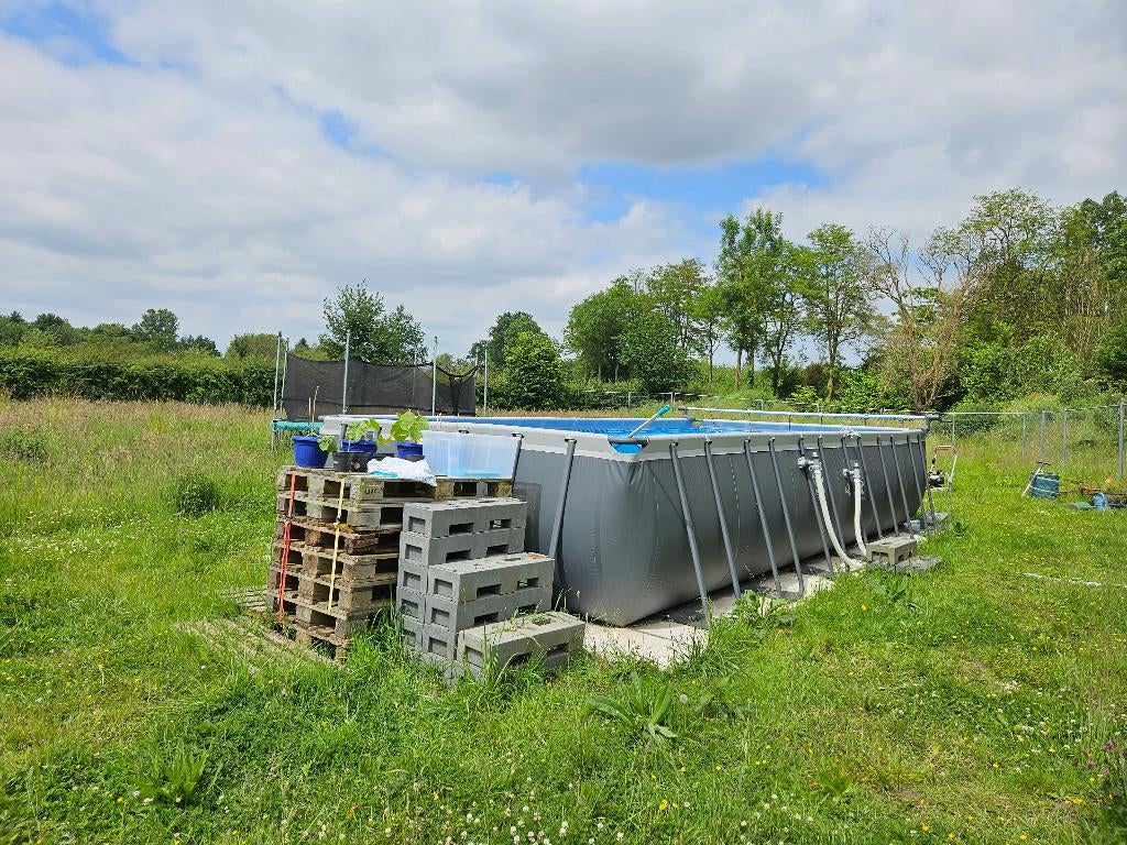 Intex Ultra XTR opbouwzwembad - L732 x B366 x H132, Tuin en Terras, Gebruikt, 300 cm of meer, Rechthoekig, Ophalen