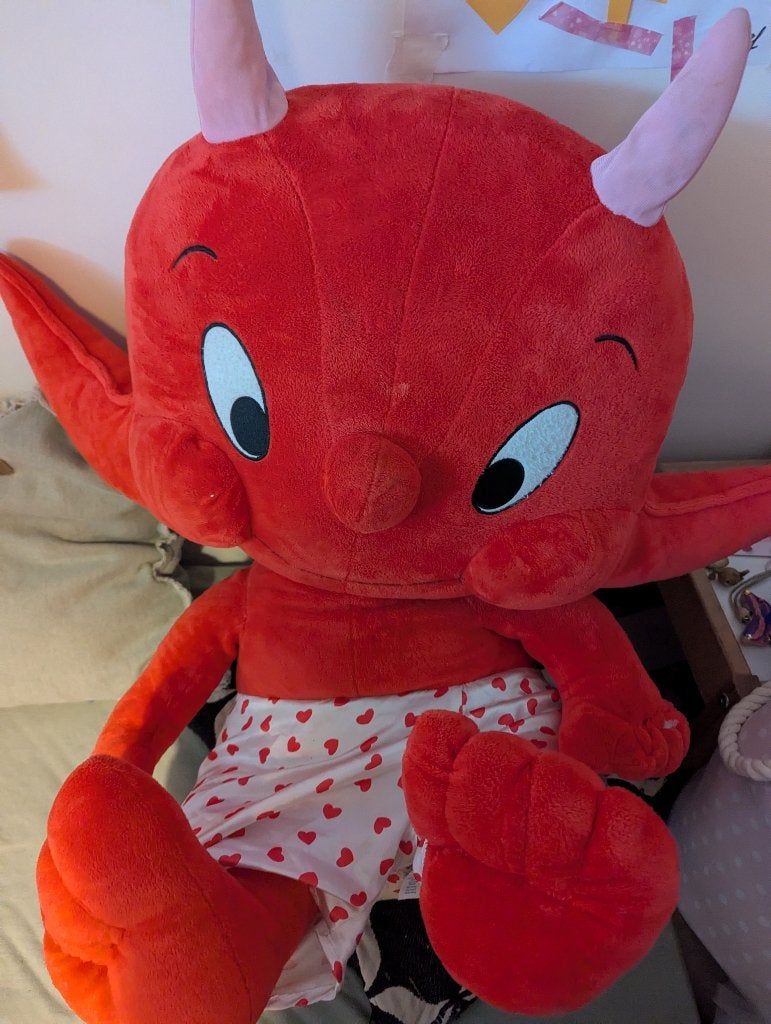 Knuffel duiveltje, Kinderen en Baby's, Ophalen, Gebruikt, Overige karakters, Overige typen