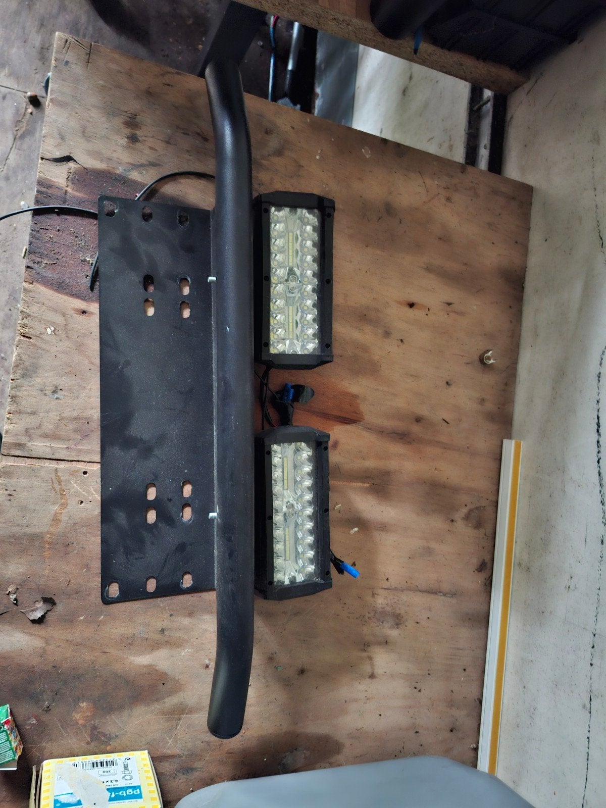 mini bullbar nummerplaat houder met lampen, Auto-onderdelen, Ophalen