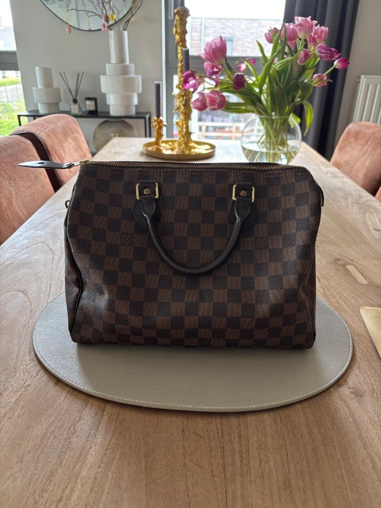 louis vuitton speedy 30, Enlèvement ou Envoi, Comme neuf, Brun, Sac à main