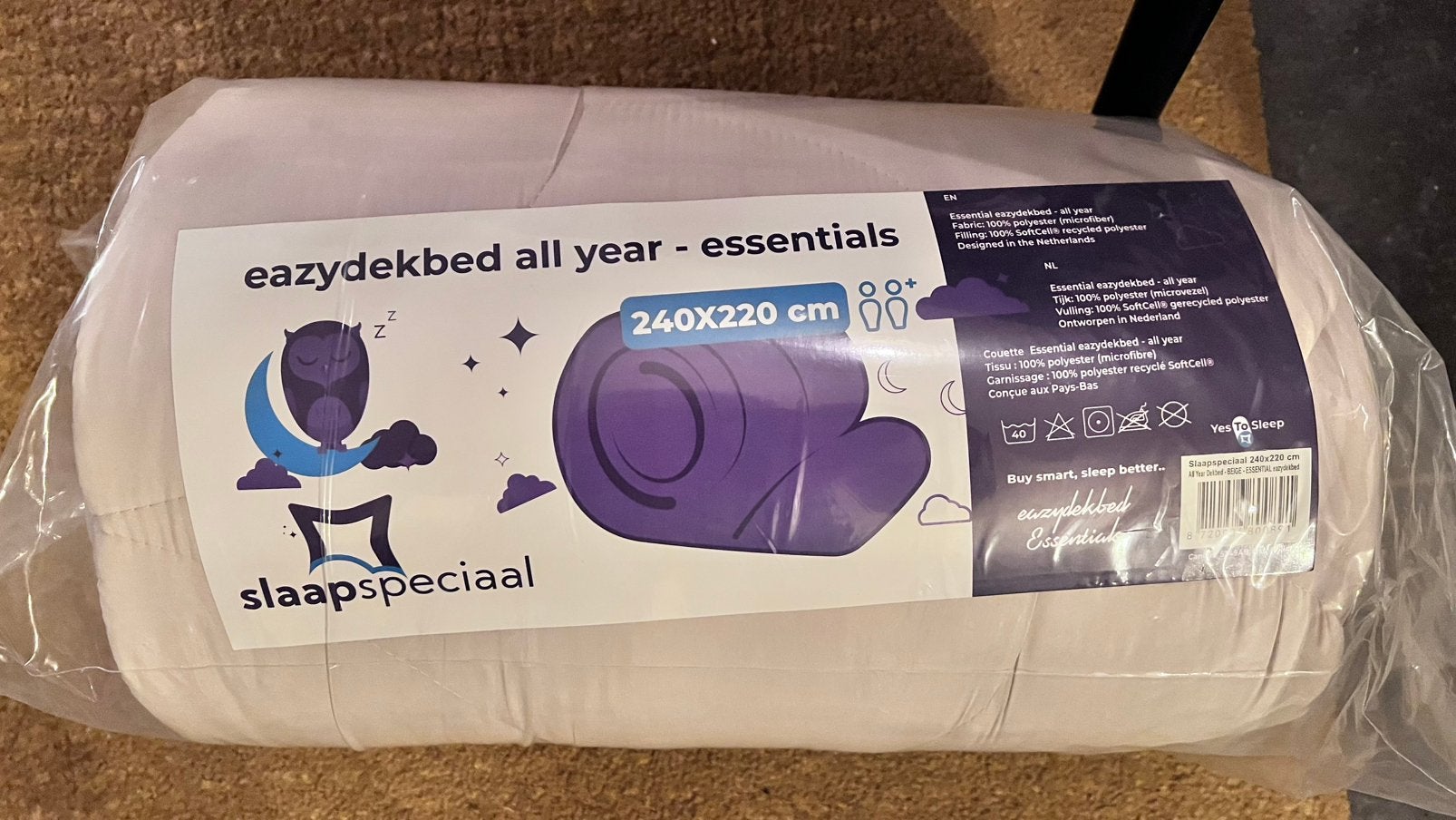 Nieuw dekbed (240x220cm), Ophalen, Beige, Deken of Dekbed, Polyester