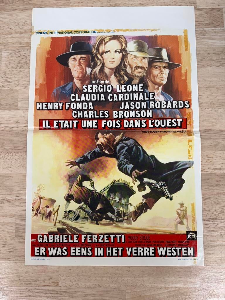 Filmposter once upon a time in the west, Verzamelen, Merken en Reclamevoorwerpen, Ophalen, Zo goed als nieuw