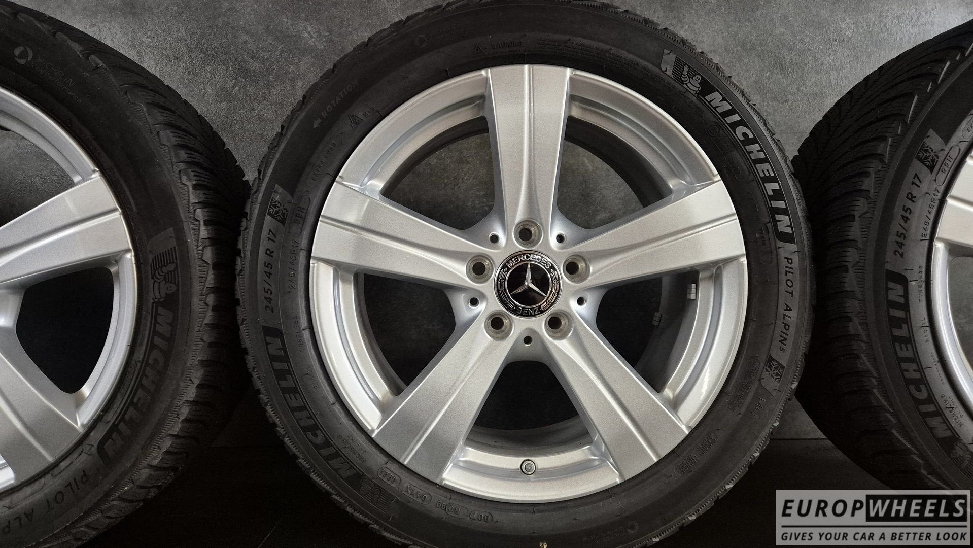 17 inch Mercedes velgen C klasse W206 S206 winterbanden DEMO, Auto-onderdelen, Banden en Velgen, Gebruikt, -, -, Banden en Velgen