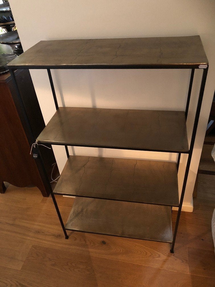 OPEN KAST - zwart metalen frame matgouden aluminium schappen, Huis en Inrichting, Ophalen, Meerkleurig, Nieuw, Metaal