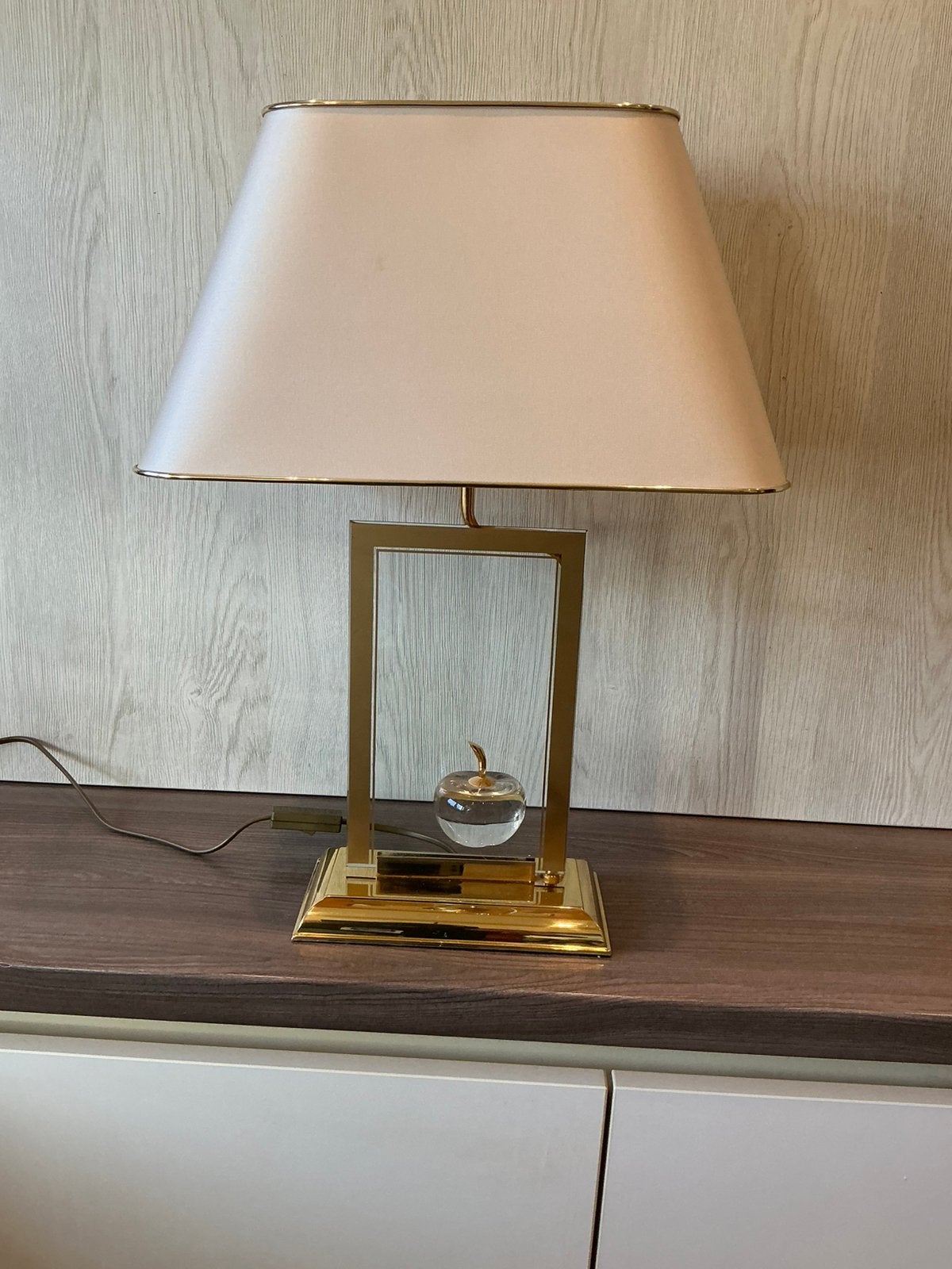 Vintage kastlamp le dauphine france la pomme, Ophalen of Verzenden, Zo goed als nieuw, Vintage