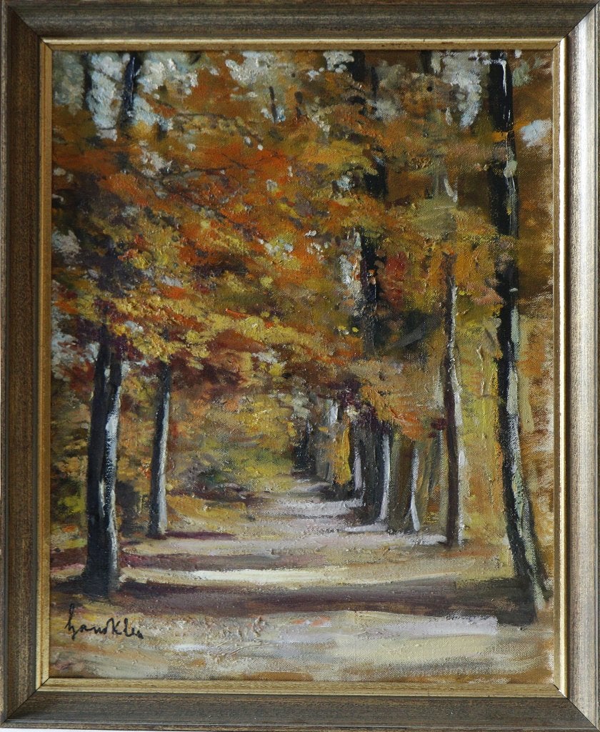 Hans Klein: Herfstzicht (olieverf op doek), Antiek en Kunst, Ophalen, Doek, Gesigneerd, Olieverf