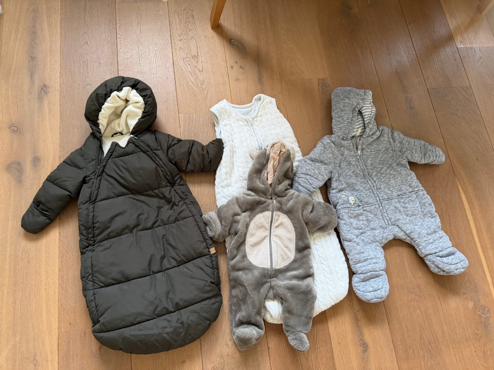 Baby Winterpakjes en slaapzak tem 1, Kinderen en Baby's, Ophalen, Gebruikt, Grijs, Voetenzak