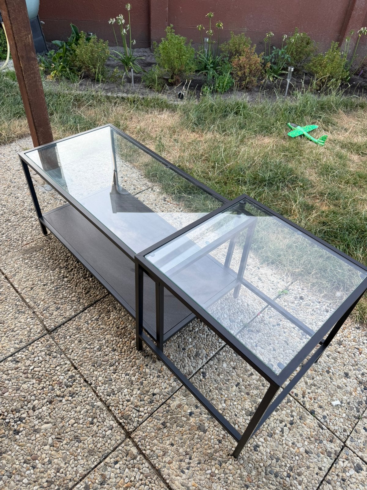 Moderne salontafel set met glas – Zwart, Ophalen, Modern, Rechthoekig, Glas