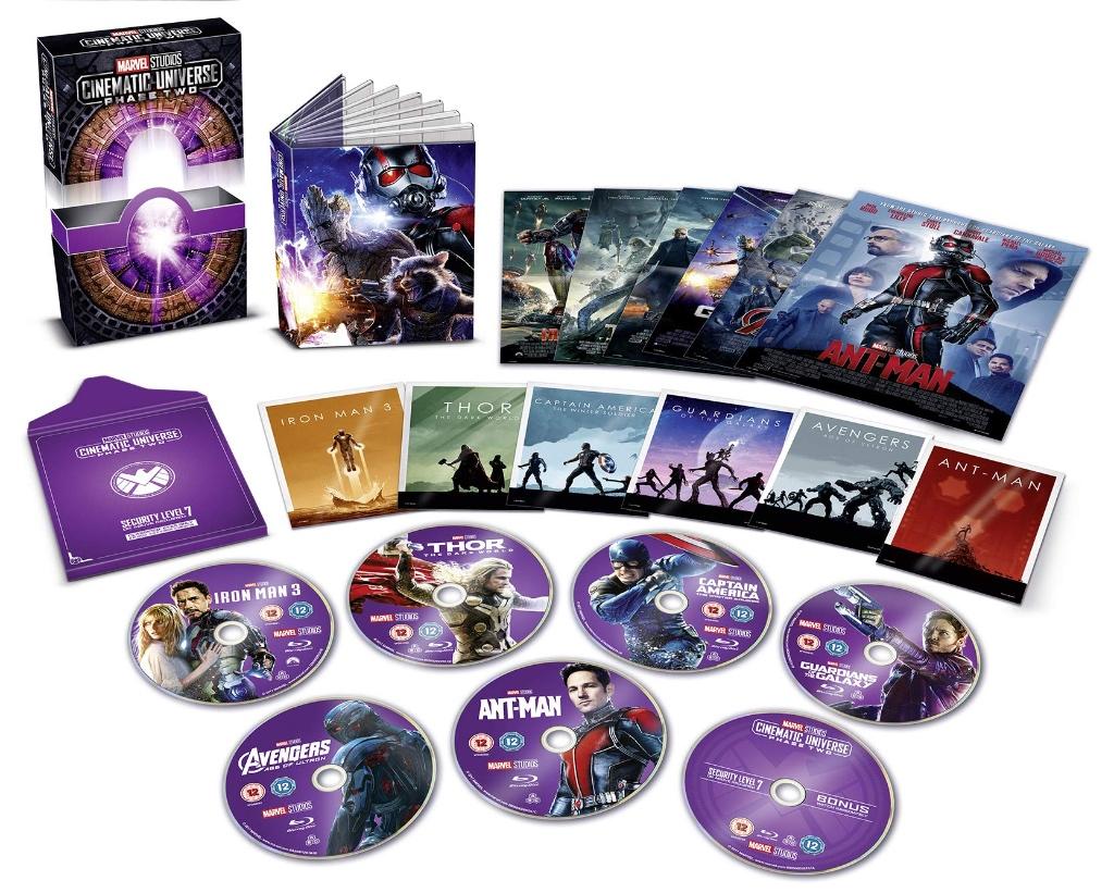 Marvel MCU Phase 2 box set (6 films), Cd's en Dvd's, Ophalen of Verzenden, Zo goed als nieuw, Actie, Boxset